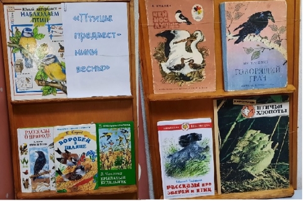 Книжная выставка «Птицы - предвестники весны»